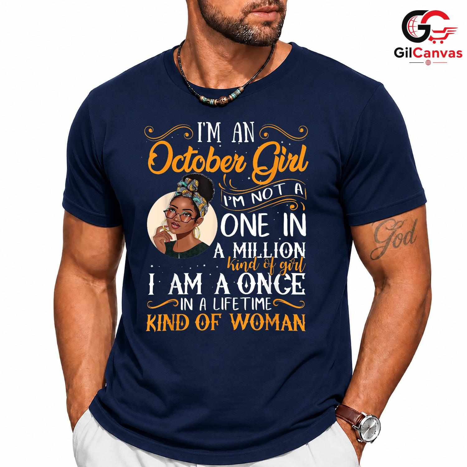 October Girl Event Tee Shirt Unisex Celebration Birthday Gift Idea For Women