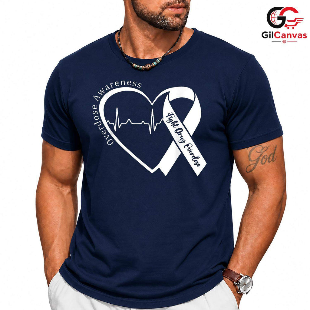 Overdose Recovery Tee Shirt Unisex Awareness Event Supporter Gift Adults