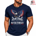 Patriotic Eagle Memorial Shirt Unisex Never Forget September Event Gift Adults