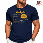 Positive Marigold Tee Shirt Unisex Creative Energy Gift Idea For All Ages