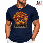 Pumpkin Fall Leaves T-Shirt Unisex Spooky Halloween Celebration Gift Kids