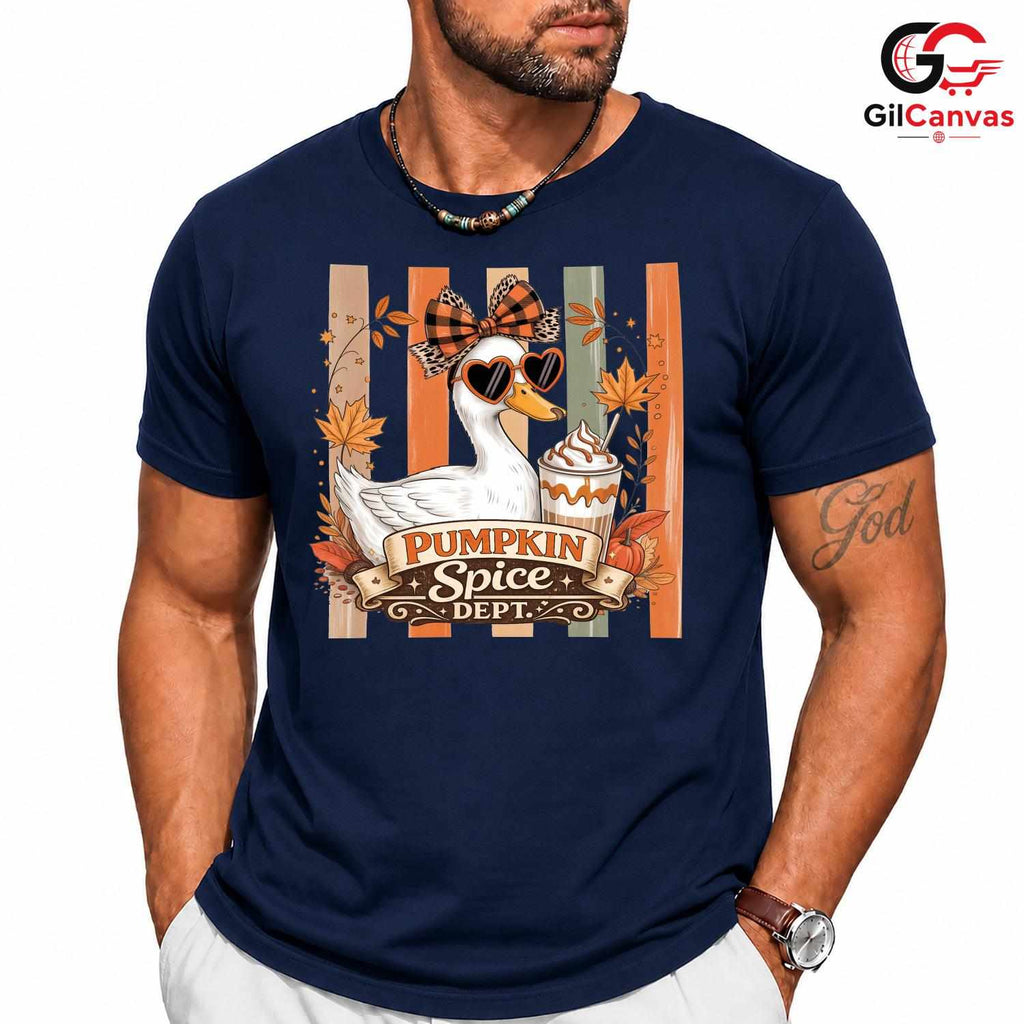 Pumpkin Spice Goose T-Shirt Unisex Cute Fall Lover Autumn Festival Gift Idea