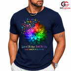 Rainbow Ribbon Hope Cure Shirt Unisex Cancer Awareness Survivor Gift For All