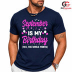 September Birthday Fall T-Shirt Unisex Fun Celebration Gift Idea For Youth Kids