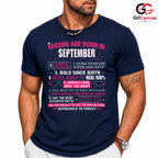 September Birthday Queen Shirt Unisex Fun Sarcastic Celebration Gift For Women