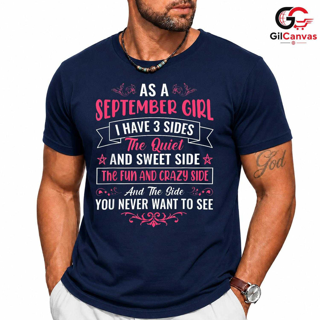 September Girl Crazy Tee Shirt Unisex Fun Birthday Celebration Gift For Women