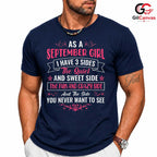 September Girl Crazy Tee Shirt Unisex Fun Birthday Celebration Gift For Women