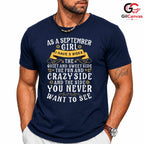September Girl Funny Tee Shirt Unisex Fun Birthday Celebration Gift Idea Her