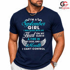 September Girl Heart Tee Shirt Unisex Fun Birthday Celebration Gift For Women