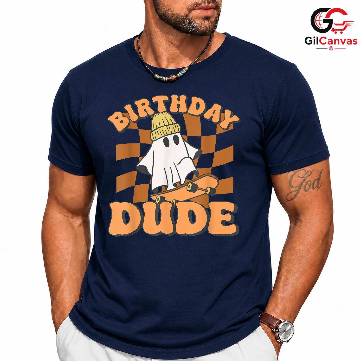 Skateboard Ghost Dude Tee Shirt Unisex Fun Birthday Gift Idea For Kids Teens
