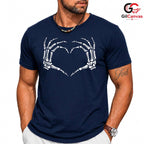 Skeleton Hands Heart Tee Shirt Unisex Perfect Spooky Season Gift For Teens