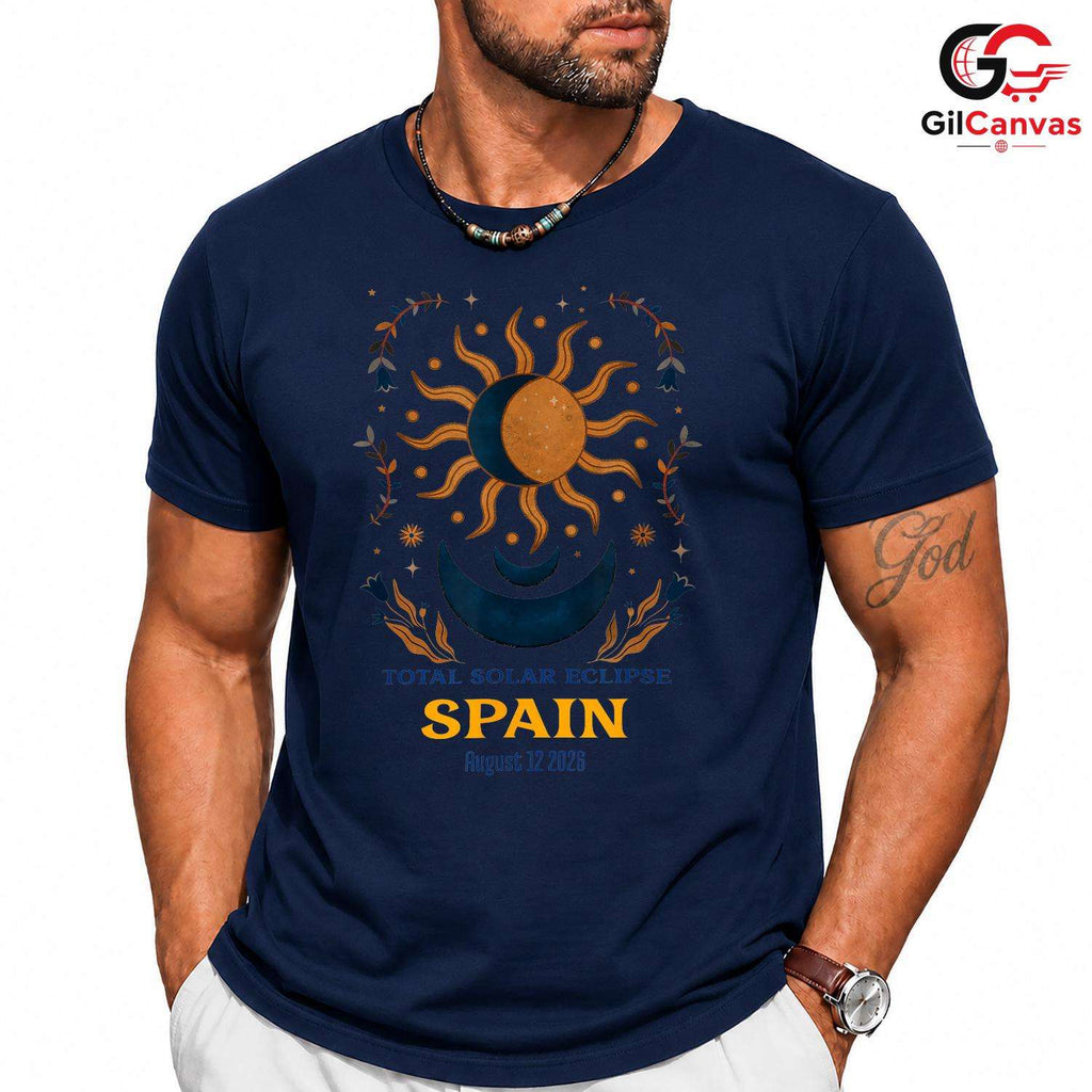 Spain Solar Eclipse T-Shirt Unisex Astronomy Lover Event Gift Space Fans