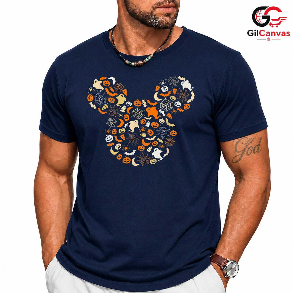 Spooky Cartoon Mouse Tee Shirt Unisex Fun Halloween Party Gift Kids Adults