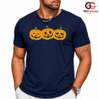 Spooky Pumpkin Face Tee Shirt Unisex Cute Halloween Celebration Gift For Kids