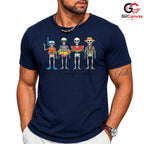 Spooky Summer Skeletons Tee Shirt Unisex Funny Tropical Beach Vacation Gift