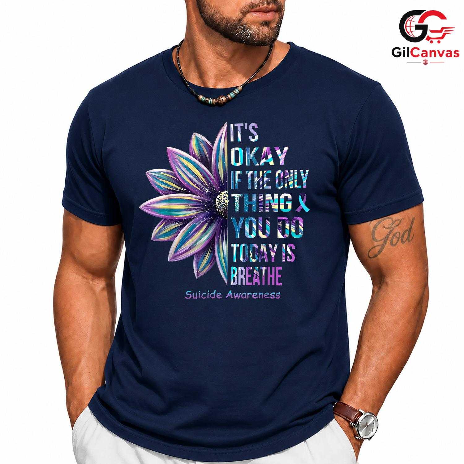 Suicide Awareness Mental T-Shirt Unisex Inspirational Advocate Gift Friends