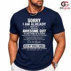 Taken By Awesome Guy T-Shirt Unisex Funny October Birthday Gift Idea For Her