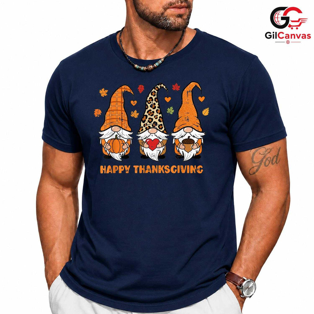 Thanksgiving Gnome T-Shirt Unisex Cute Fall Holiday Festival Gift For Family