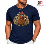 Thanksgiving Turkey T-Shirt Unisex Cute Fall Holiday Festival Gift For Kids
