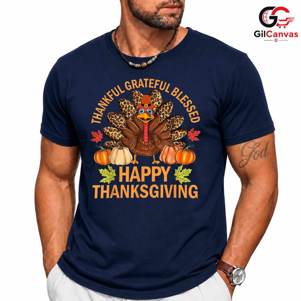 Thanksgiving Turkey T-Shirt Unisex Fall Family Gathering Dinner Perfect Gift