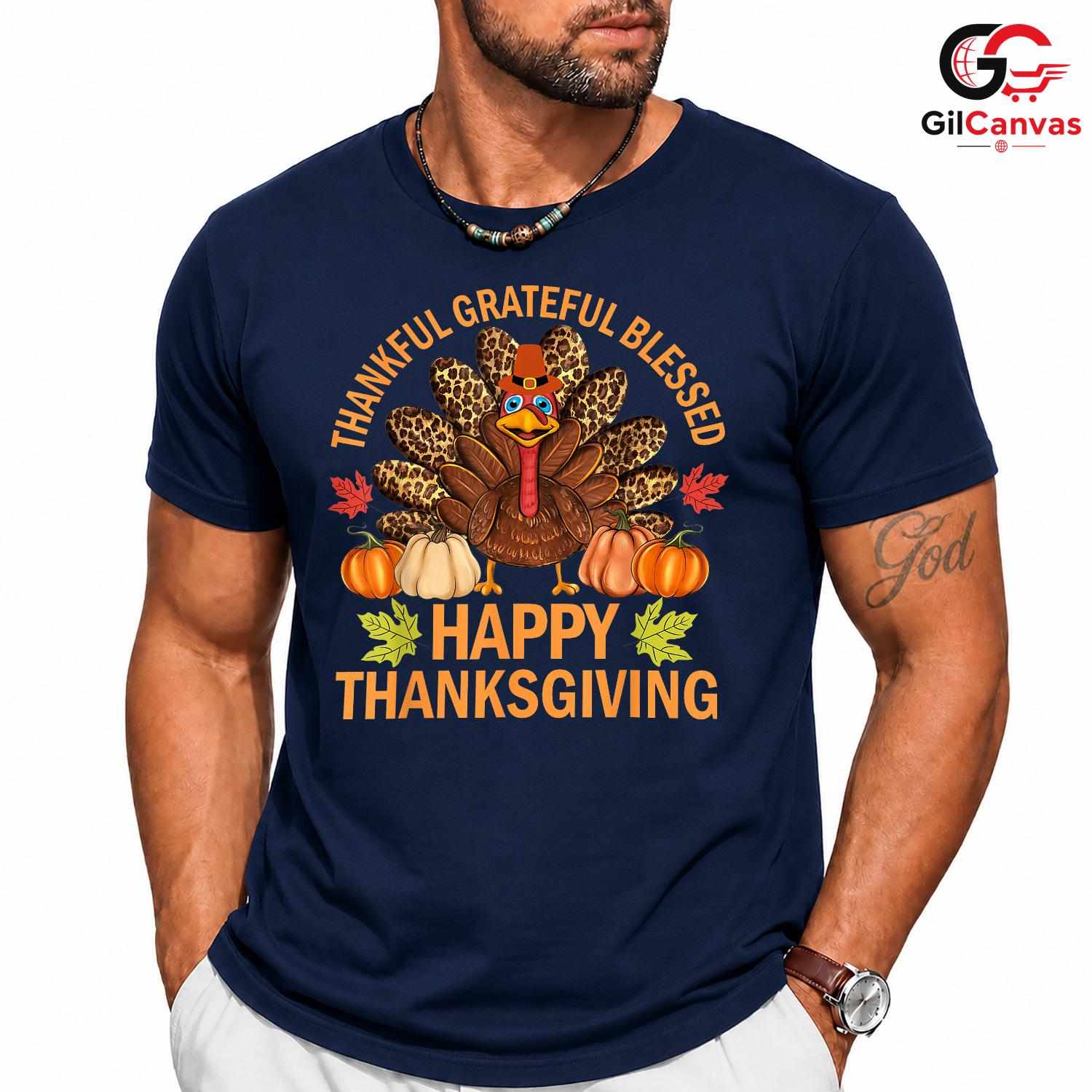 Thanksgiving Turkey T-Shirt Unisex Fall Family Gathering Dinner Perfect Gift