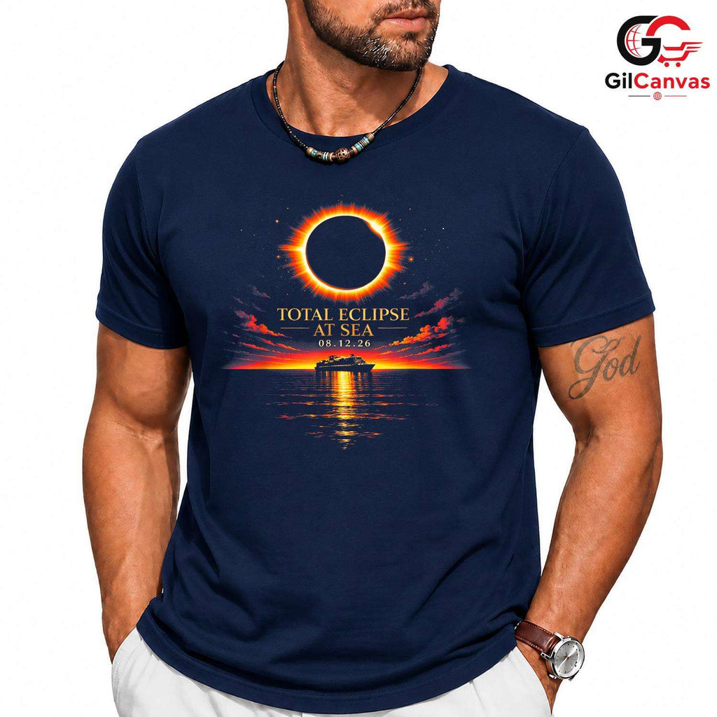 Total Eclipse At Sea T-Shirt Unisex Astronomy Lover Event Gift For Adults