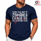 Zombie Apocalypse Humor T-Shirt Unisex Sarcastic Spooky Halloween Gift Idea