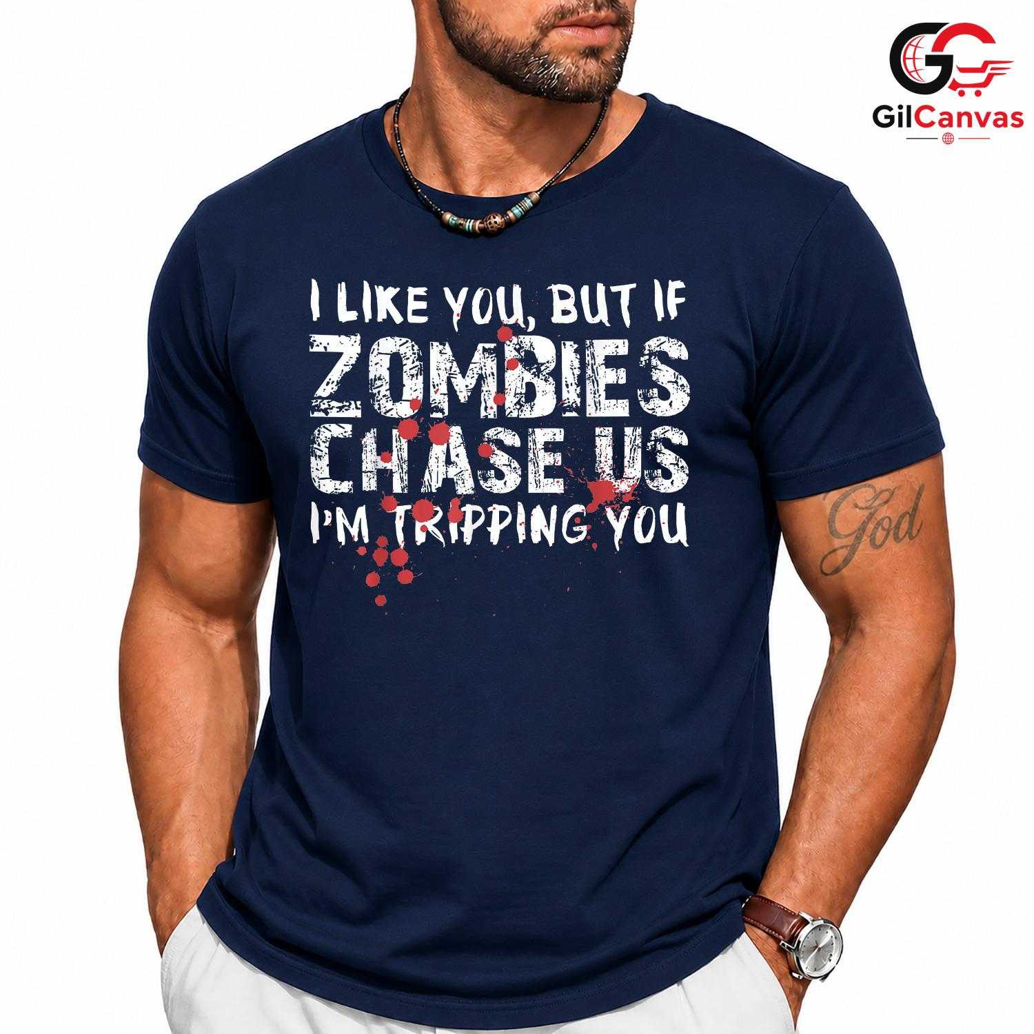 Zombie Apocalypse Humor T-Shirt Unisex Sarcastic Spooky Halloween Gift Idea